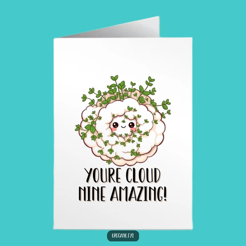 Free Printable Congrats Card: Happy Oregano Cloud, Hilarious Downloadable Gift for Success