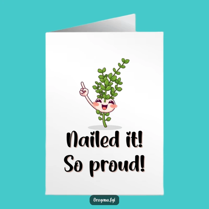 Free Printable Congrats Card: Oregano Points to Your Awesome Achievement!