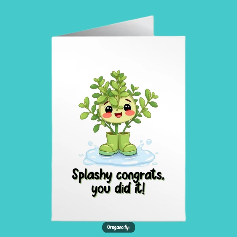 Free Printable Congrats Card: Splashing Oregano for a Fun Downloadable Celebration