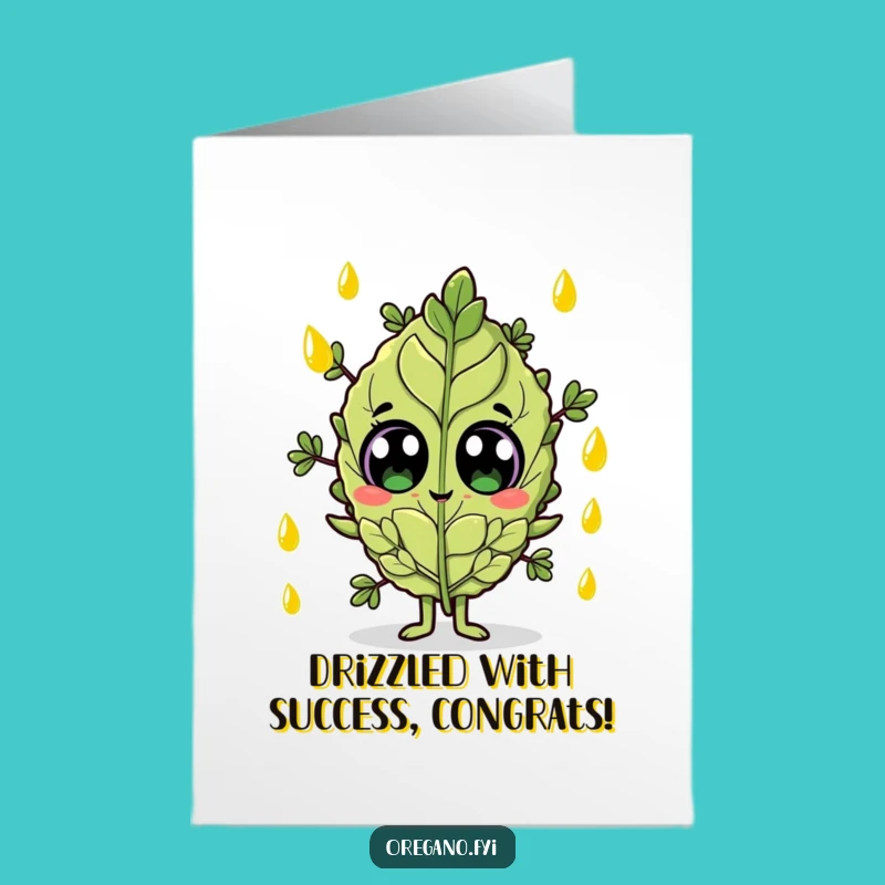 Free Printable Oiled Oregano Congrats Card: Hilarious Downloadable Gift for the Blessed!