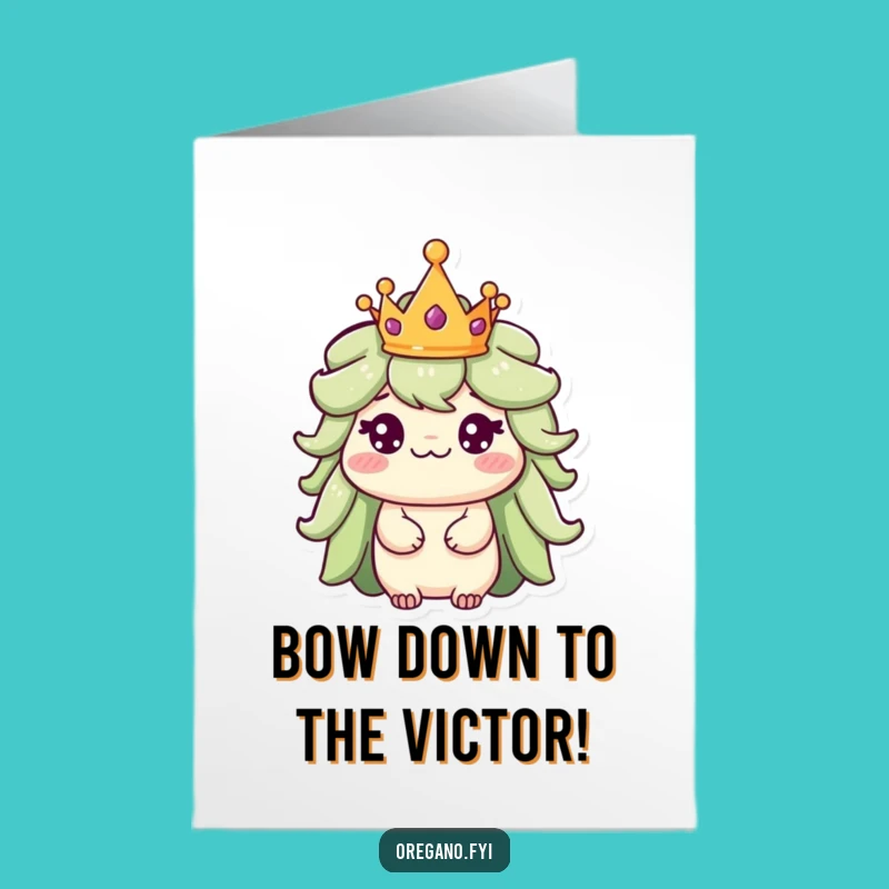 Free Printable Regal Oregano Congrats Card: Royal Herb Downloadable Success