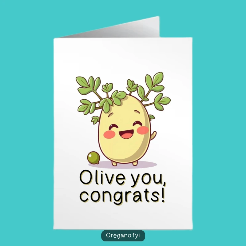 Free Printable Oregano Congrats Card: Rolling Olive Downloadable Gift!