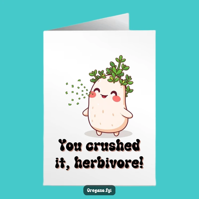 Free Printable Congrats Card: Hilarious Oregano Confetti Celebration for a Downloadable Gift