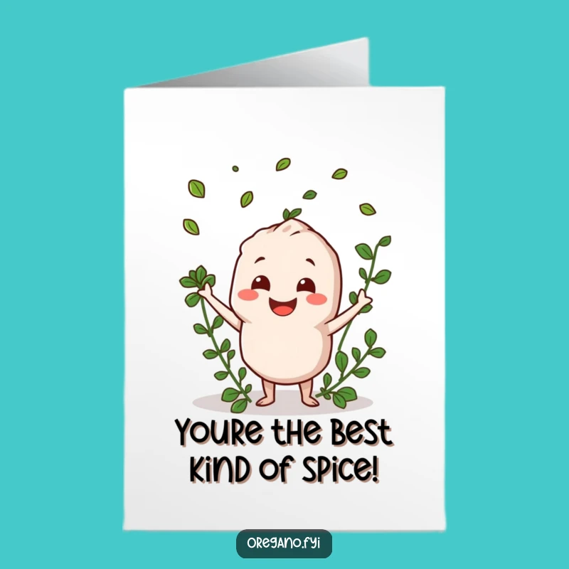 Free Printable Congrats Card: Oregano Tossing Leaves, Humorous Downloadable Gift of Celebration