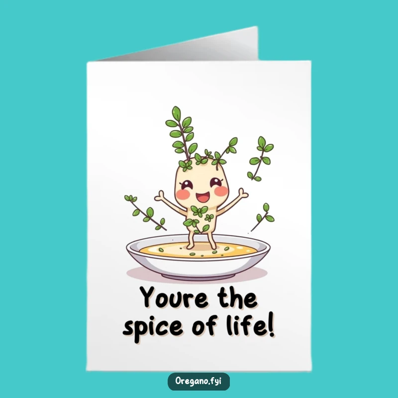 Free Printable Congrats Card: Oregano Sprinkling Celebration - Downloadable DIY Flavor Boost