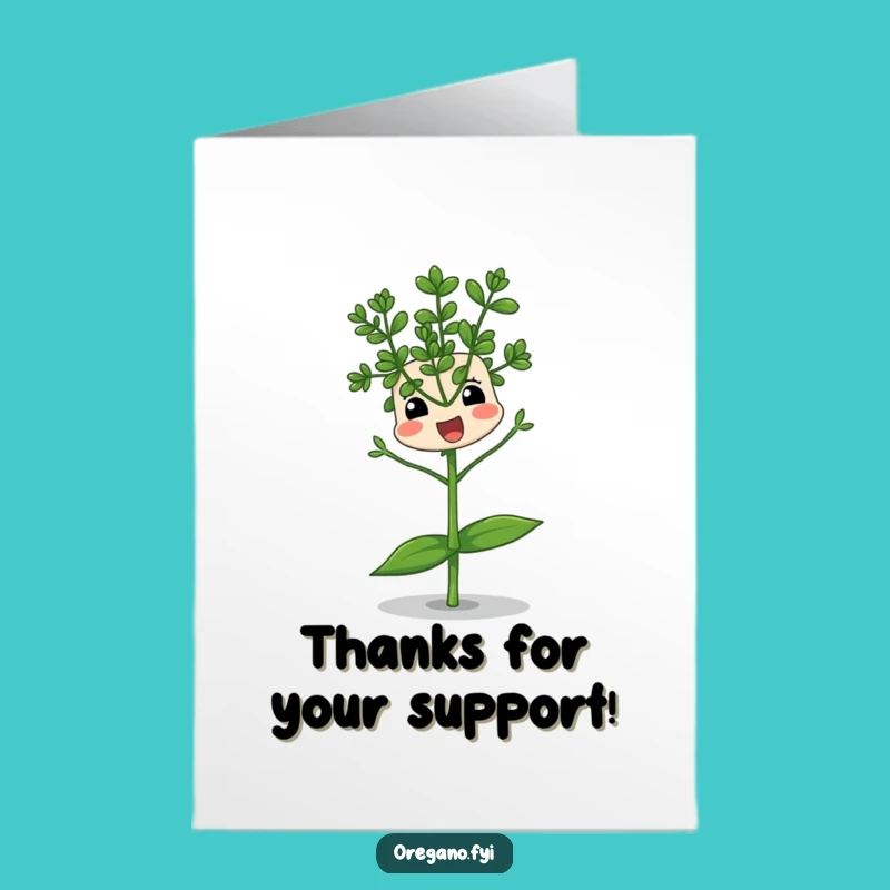 Free Printable Balancing Oregano Thank You Card: Funny DIY Gift!
