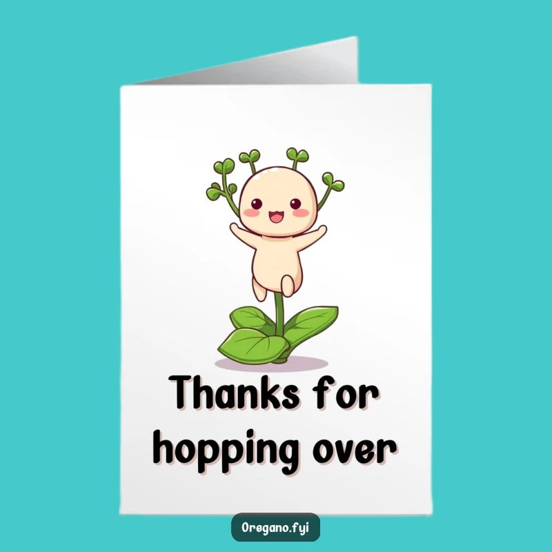 Free Printable Thank You Card: Bouncy Oregano for a Cute Downloadable Gift