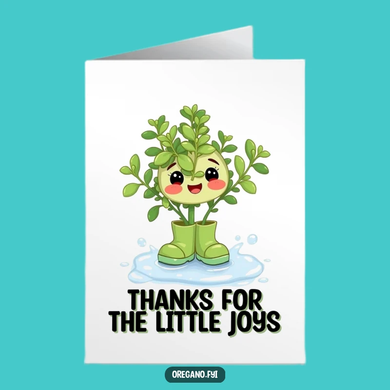 Free Printable Thank You Card: Oregano Rain Boots for a Sweet Downloadable Gift