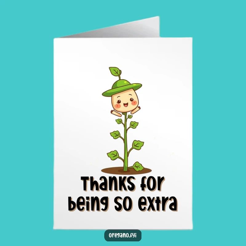 Free Printable Thank You Card: Stylish Oregano Hat for a Funny Downloadable Gift