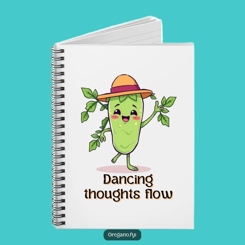 Funny Kawaii Oregano Salsa Notebook: Dance Your Ideas Onto Paper