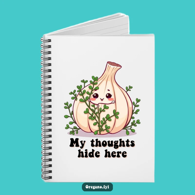 Funny Kawaii Oregano Peek-a-Boo Notebook: Herb Journaling Fun, Hilarious Gift For Writers