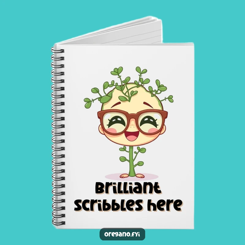 Funny Oregano Specs Notebook: Jot Down Smart Thoughts with Giggles