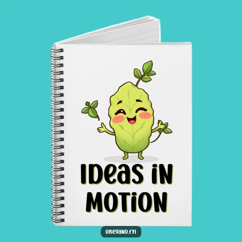 Funny Winking Oregano Notebook: Jot Down Ideas with a Juggling Herb, Perfect Funny Gift