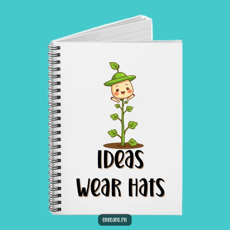 Funny Oregano Hat Notebook: Jot Down Ideas with Herbaceous Cuteness