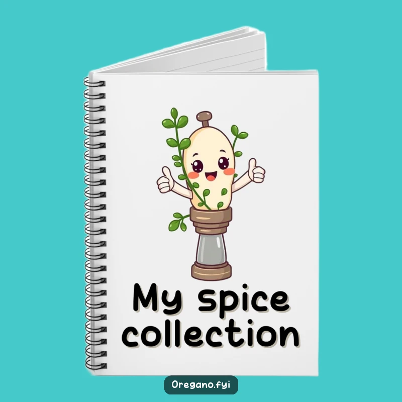 Funny Oregano Thumbs Up Notebook - Jot Down Ideas with Humorous Herb Style