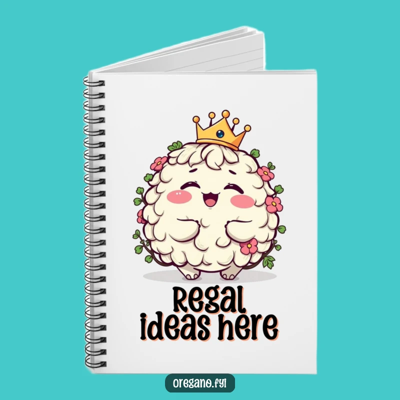 Funny Giggling Oregano King Notebook Jot Down Royal Decrees Hilariously