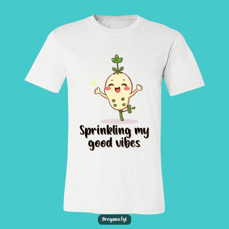 Funny Kawaii Oregano Sparkle T-Shirt: Wearable Herb Magic, Hilarious Gift Idea
