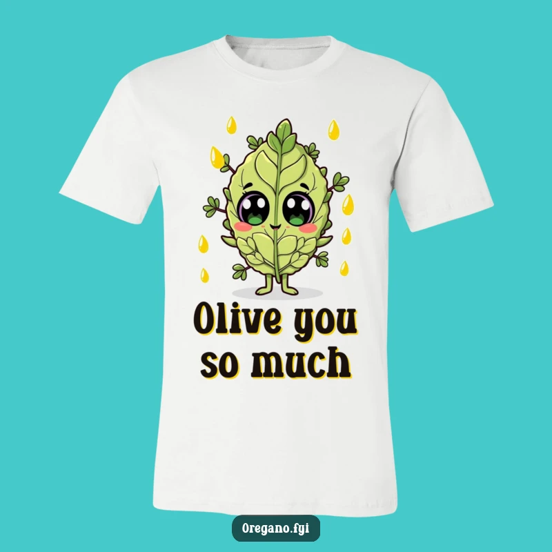 Funny Olive Oil Oregano T-Shirt: Surprised Herb Design, Ideal Funny Gift