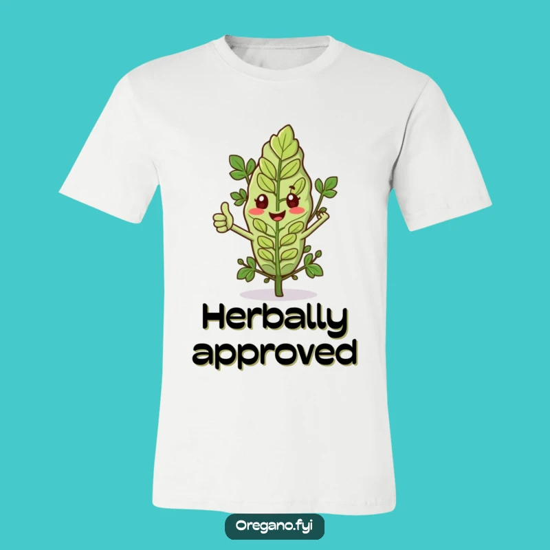 Funny Oregano Thumbs Up T-Shirt - Best Herb Approval Tee!