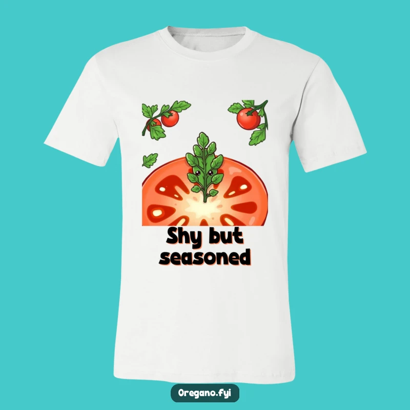 Funny Shy Oregano Tomato T-Shirt: Cute Introvert Apparel with a Veggie Twist Gift