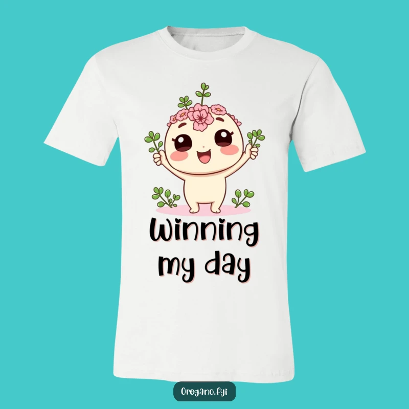 Funny Kawaii Oregano Victory T-Shirt: Herb Cheerleader Style, Hilarious Gift Idea