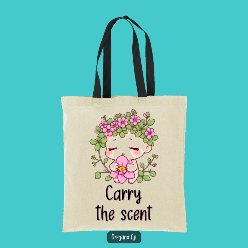 Funny Oregano Bloom Tote Bag - Carry Your Calm with Herb Style