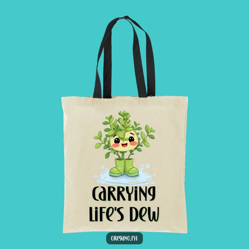 Funny Oregano Rain Boots Tote Bag: Carry Your Herbs with a Splash of Fun!