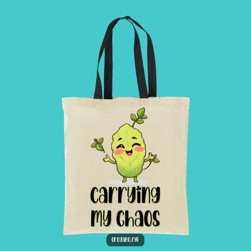 Funny Winking Oregano Tote Bag: Carry Your Skills, Perfect Funny Gift