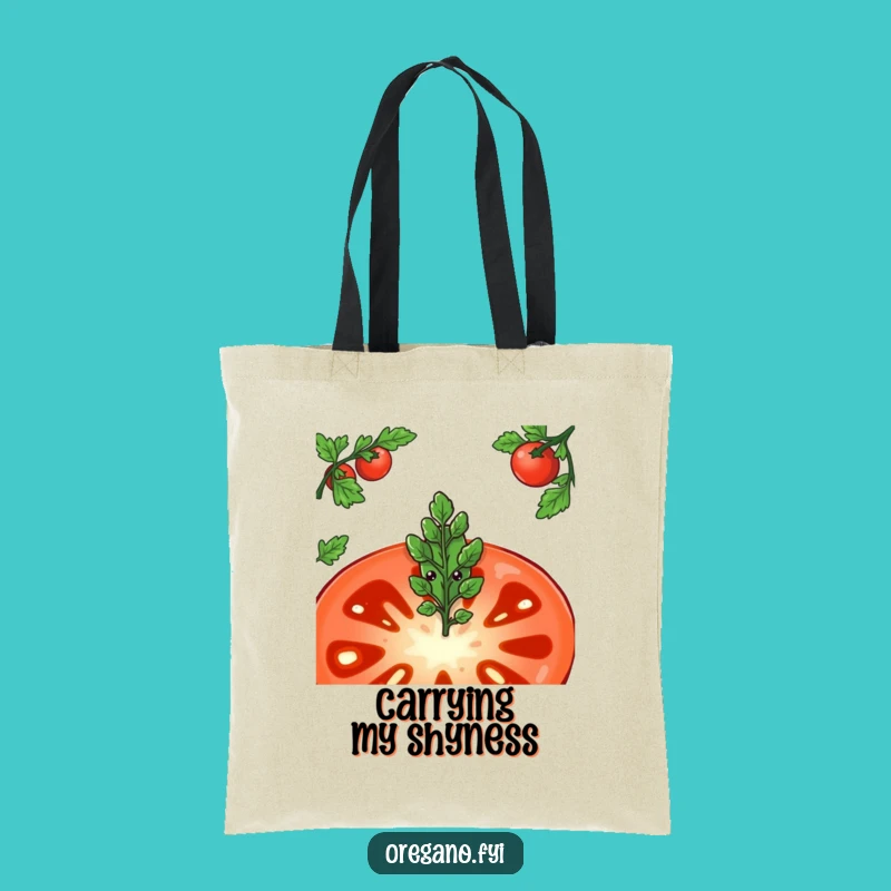 Funny Shy Oregano Tomato Tote Bag: Carry Your Essentials with Subtle Style Gift