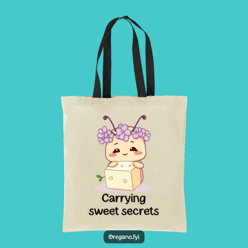 Funny Oregano Antennae Tote Bag: Carry Your Discoveries with Herbaceous Flair