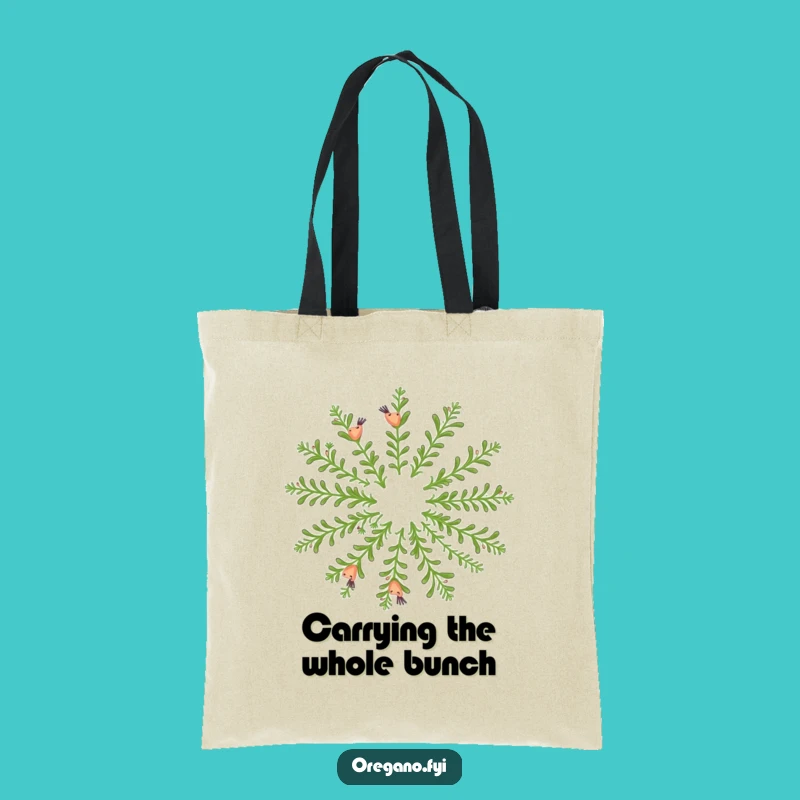 Funny Oregano Dance Tote Bag - Happy Herb Circle, Practical Hilarious Gift!