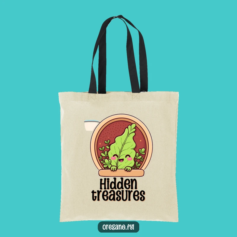 Funny Peeking Oregano Tote Bag: Spice Rack Surprise, Practical Funny Gift for Shoppers